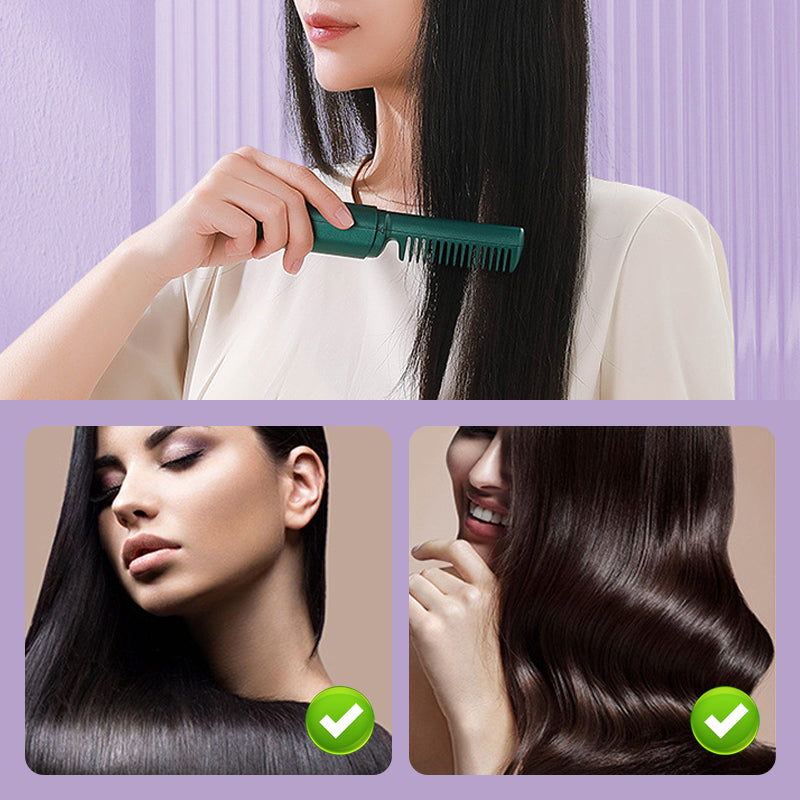 Rechargeable Mini Hair Straightener Styling Comb