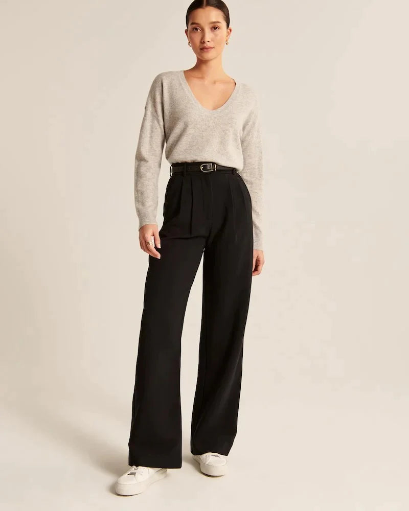 Olivia Blaire Wide-Leg Tailored Pants