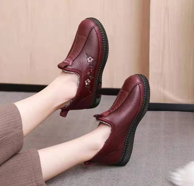 Women's Leather Non-Slip Zipper Ankle Boots