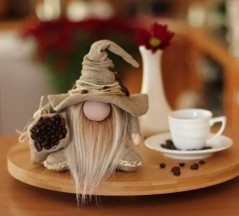 Coffee Gnome - Coffee Tiered Tray Gnome,Coffee Lover Gift