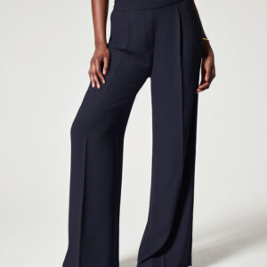 Crepe Pleated Pants