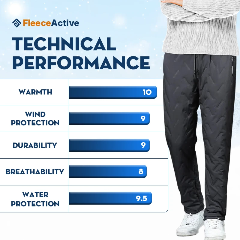 FleeceActive - Unisex Fleece-Lined Waterproof Pants