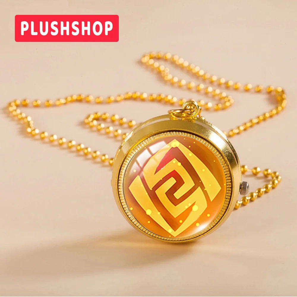 Genshin Sumeru Vision Pendant Metal Pocket Watch Necklace