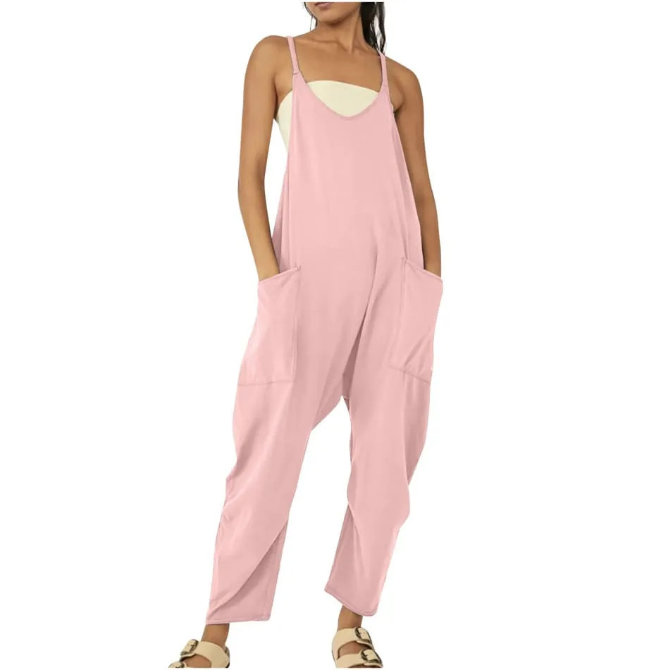 Hot Sale - Womens Casual Wide-Leg Jumpsuit