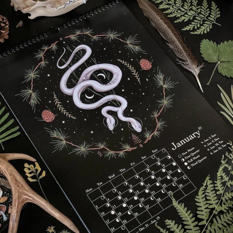 Hot Sale 40% Off - 2024 Dark Forest Lunar Calendar