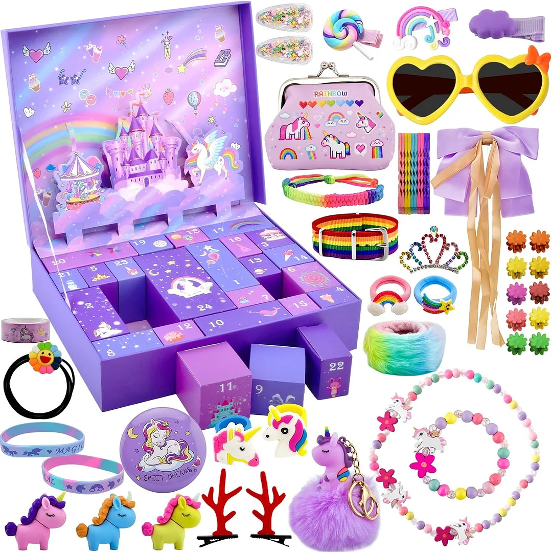 LAST DAY 49% OFF - 24 Days Xmas Count Down Jewelry Gifts for kids Toddlers