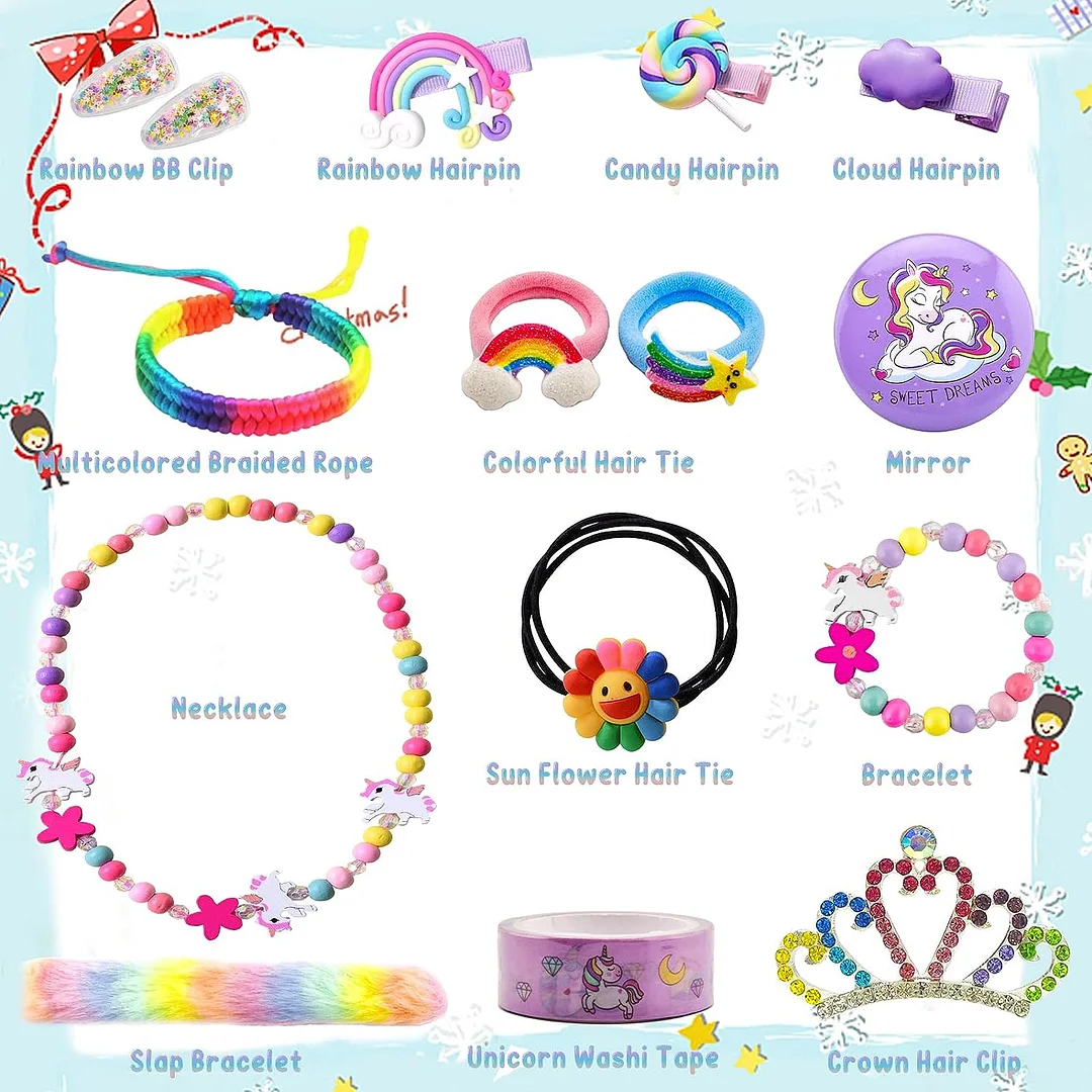 LAST DAY 49% OFF - 24 Days Xmas Count Down Jewelry Gifts for kids Toddlers