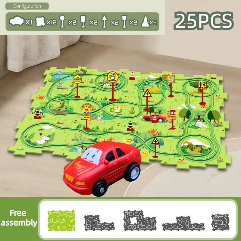 Last Day 70% OFF - Children's Educational Puzzle Track Car Play Set