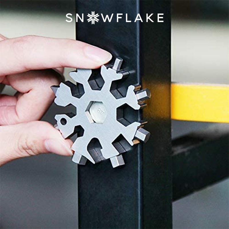 JollySnow - Snowflake - MultiTool 18-in-1 Stainless Steel Portable for Outdoor Adventure