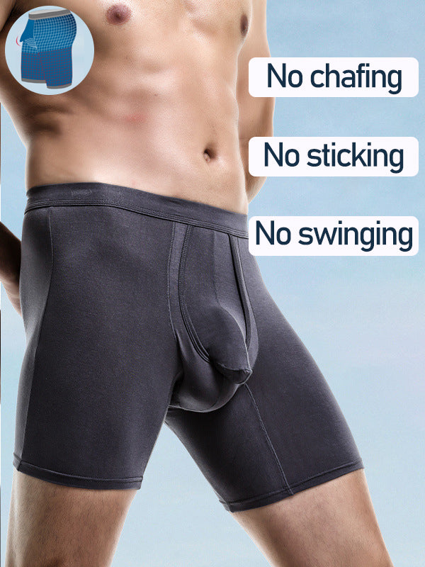 2 Pack Long Boxer Briefs with Separate Pouch