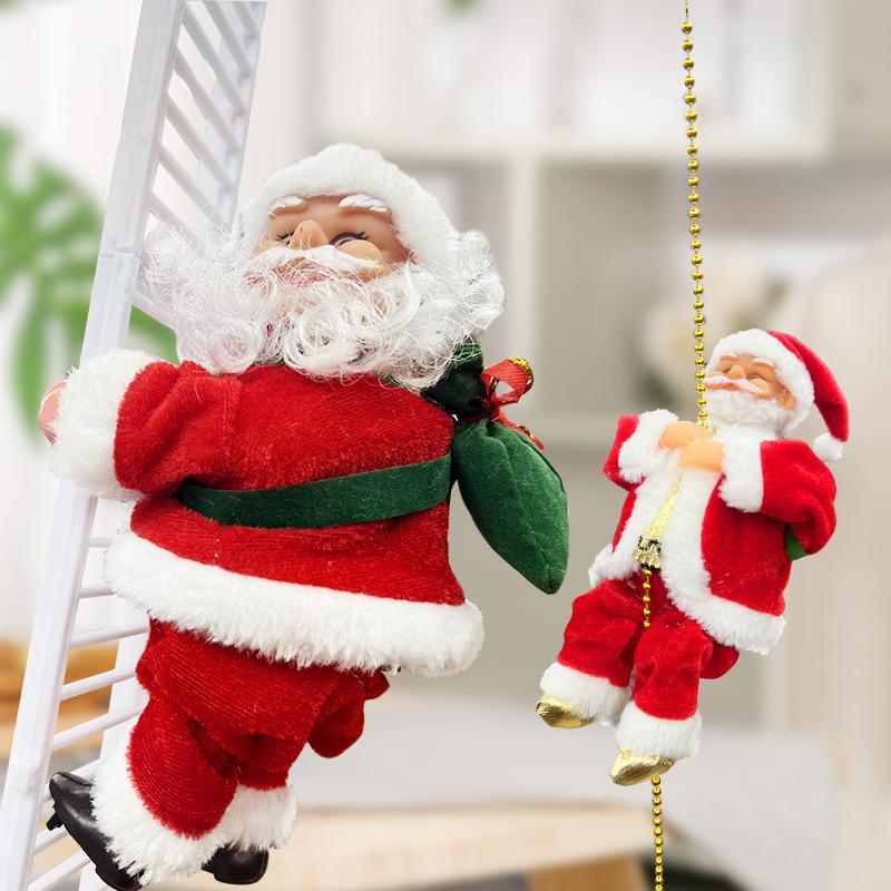 (2023 BEST GIFT TO FAMILY) Electric Chimney Climbing Santa Claus Musical Toys