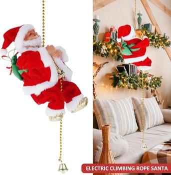 (2023 BEST GIFT TO FAMILY) Electric Chimney Climbing Santa Claus Musical Toys