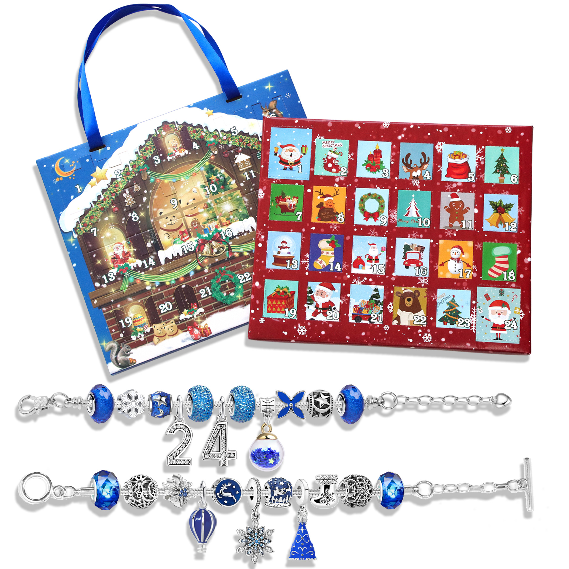 78% OFF NOW - 24 Pcs DIY Christmas Advent Calendar Bracelets Set