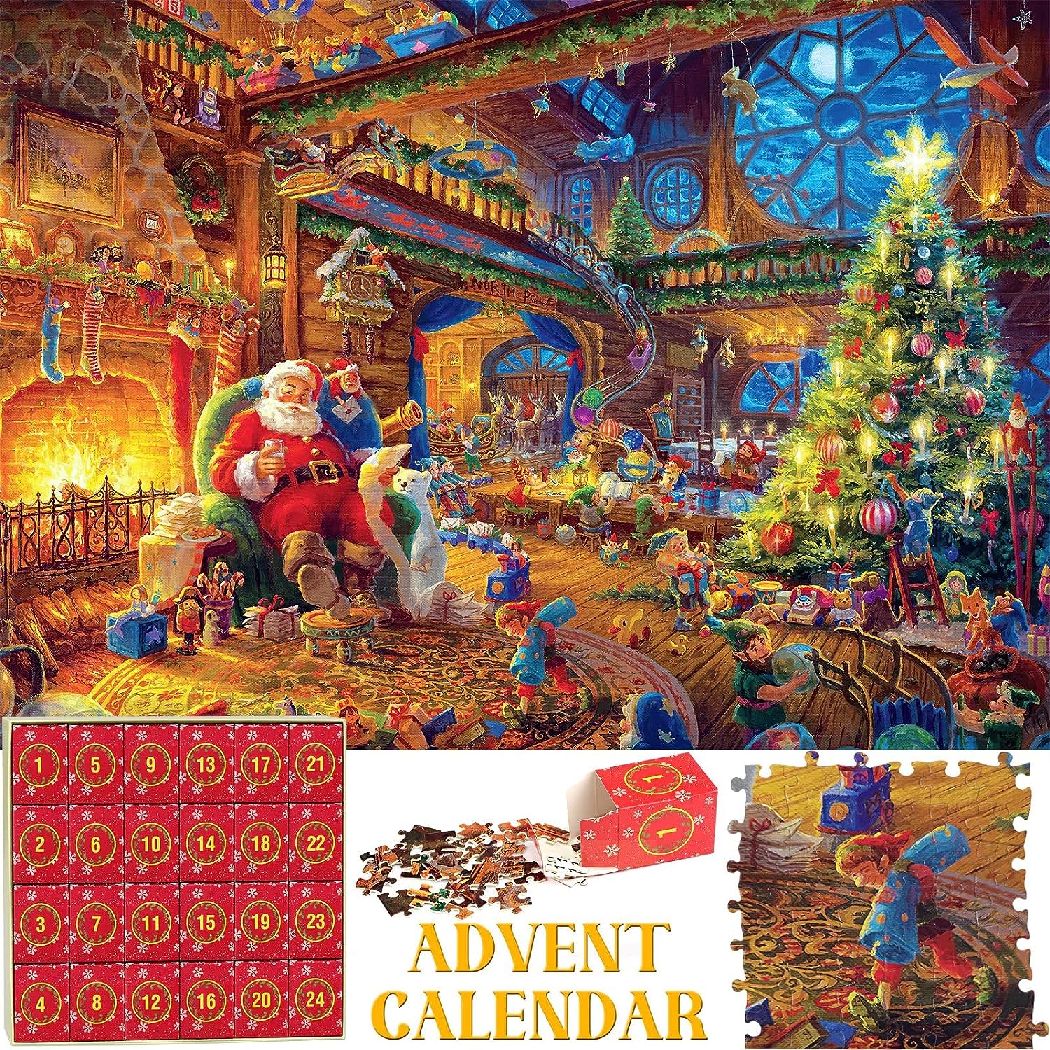 Awishday Advent Calendar 2023 Christmas Jigsaw Puzzles