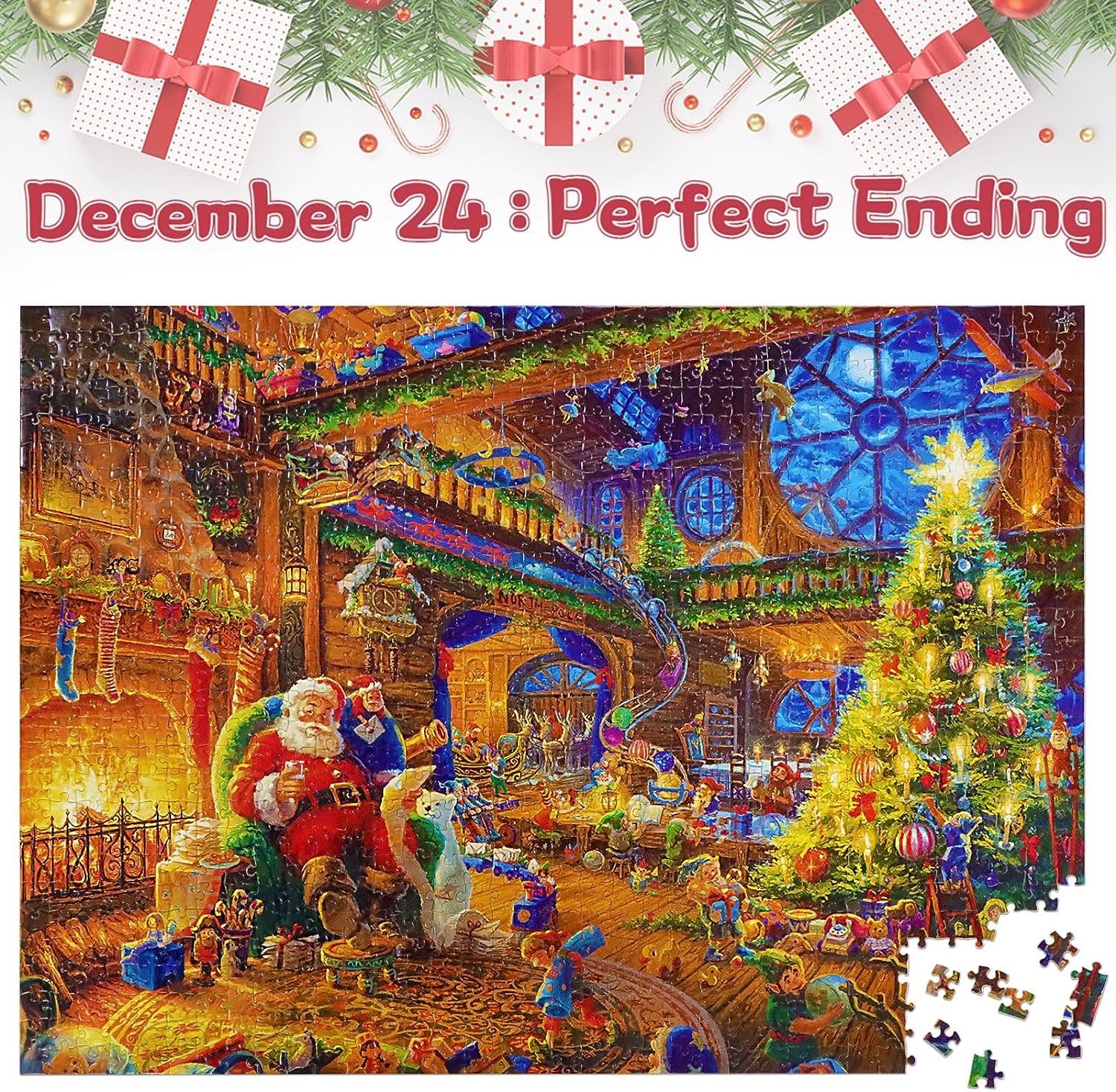 Awishday Advent Calendar 2023 Christmas Jigsaw Puzzles