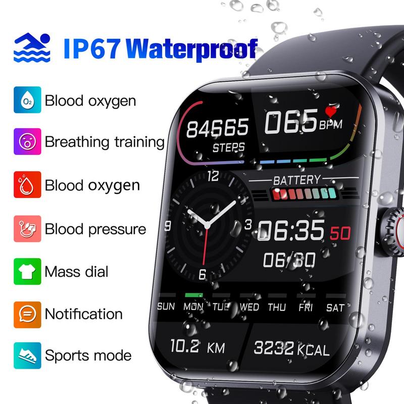 Bluetooth Watch - All day monitoring - Heart rate-blood sugar-blood pressure