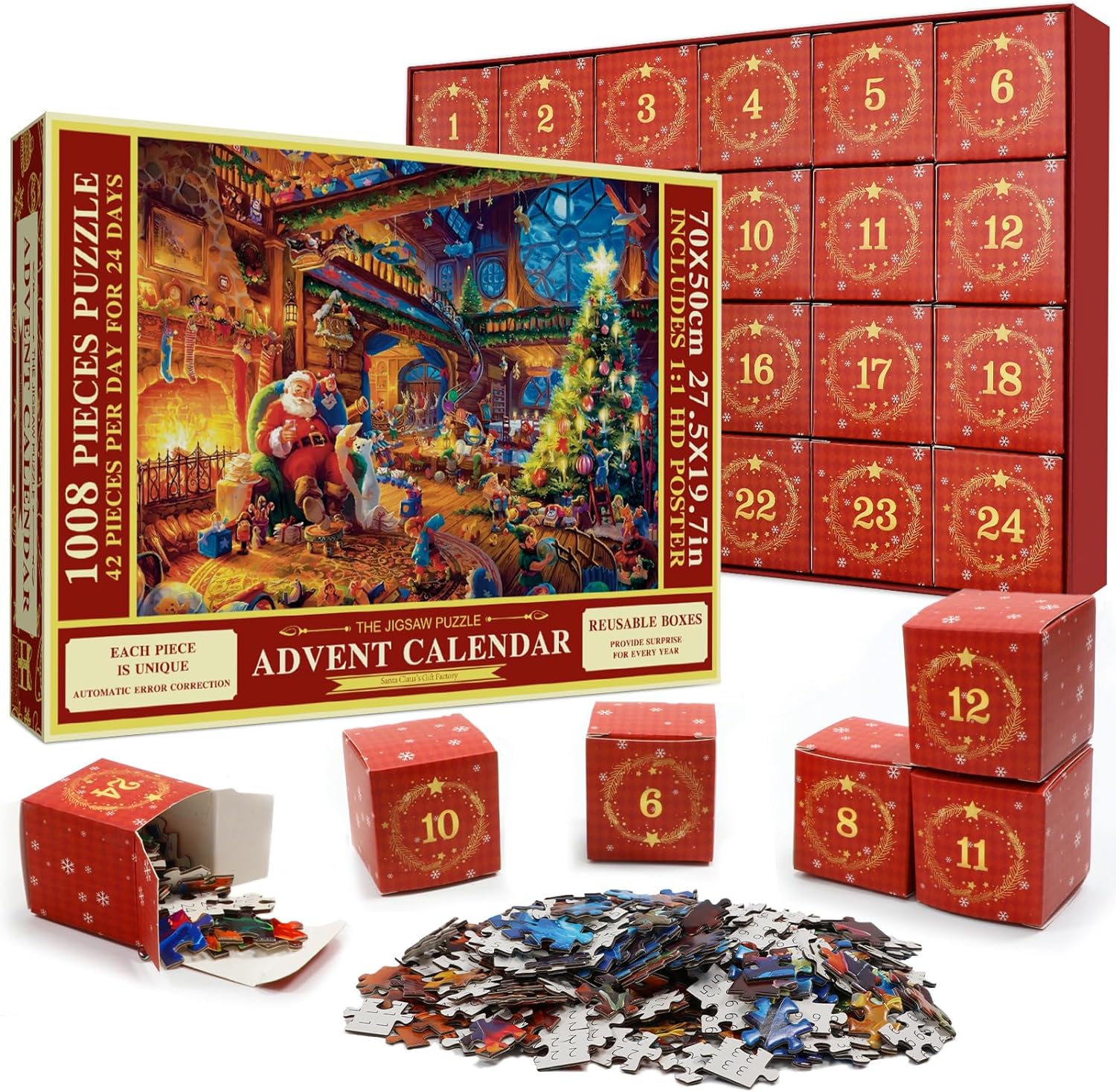 Ivyever Advent Calendar Christmas Jigsaw Puzzles