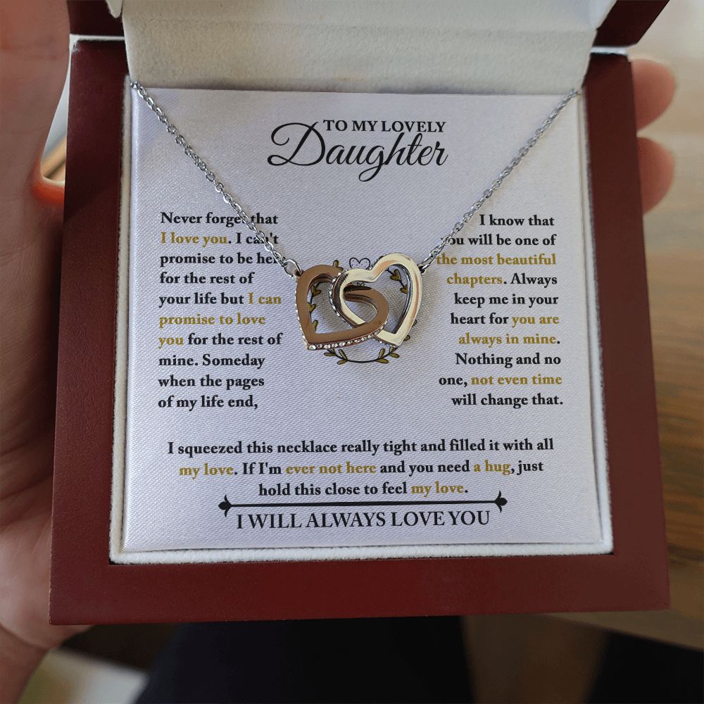 Daughter - Feel My Love - Interlocking Hearts Necklace