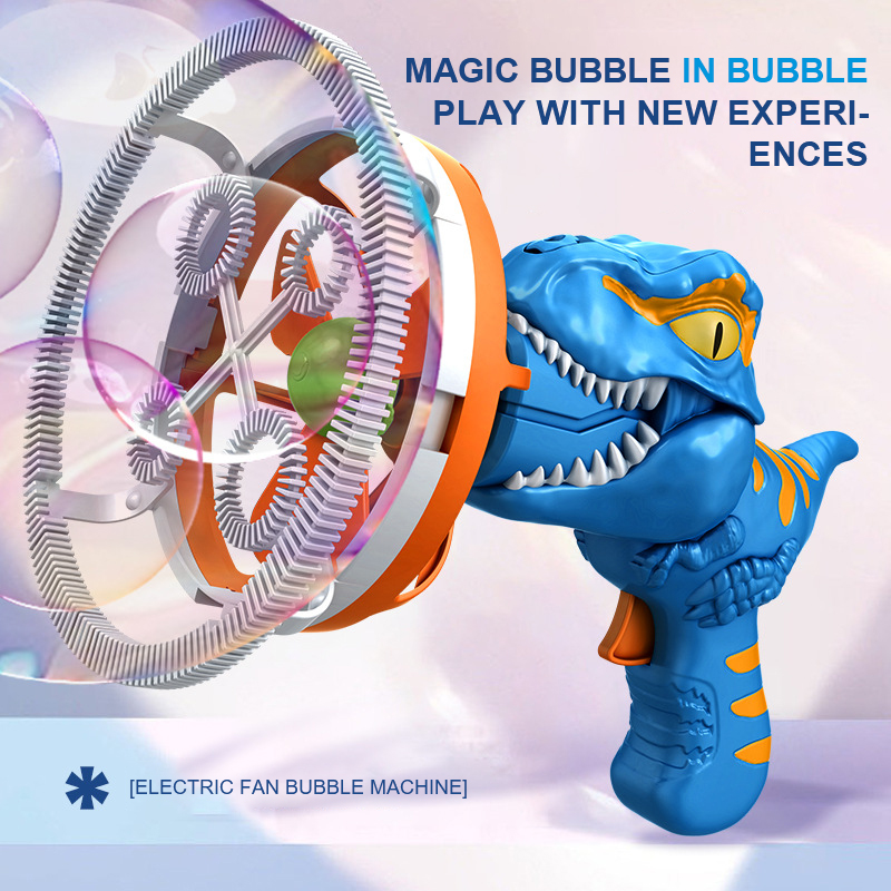 Electric Dinosaur Bubble Machine - (Bubble solution not included)