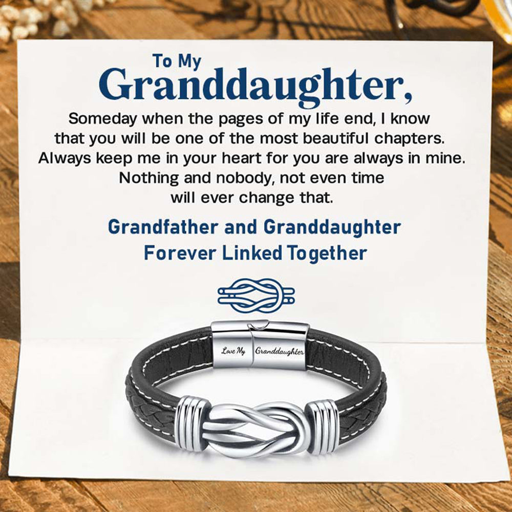 Forever Linked Together Braided Leather Bracelet