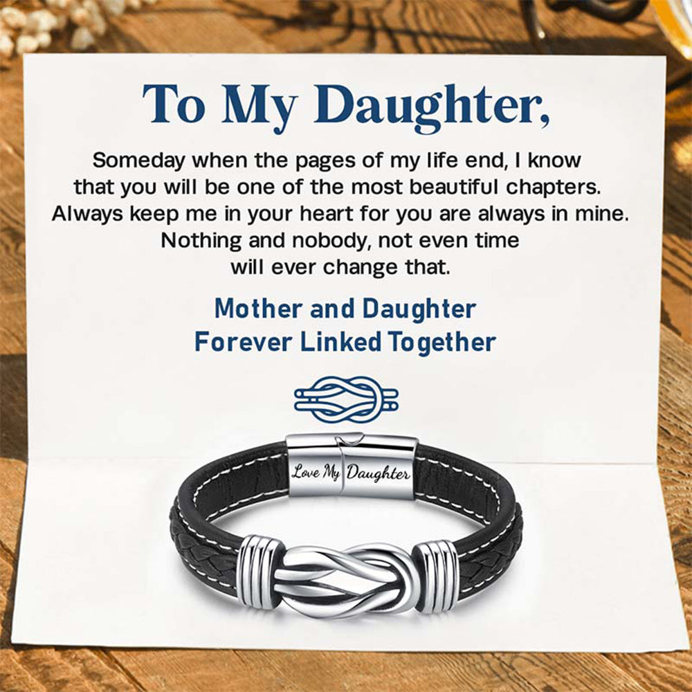 Forever Linked Together Braided Leather Bracelet