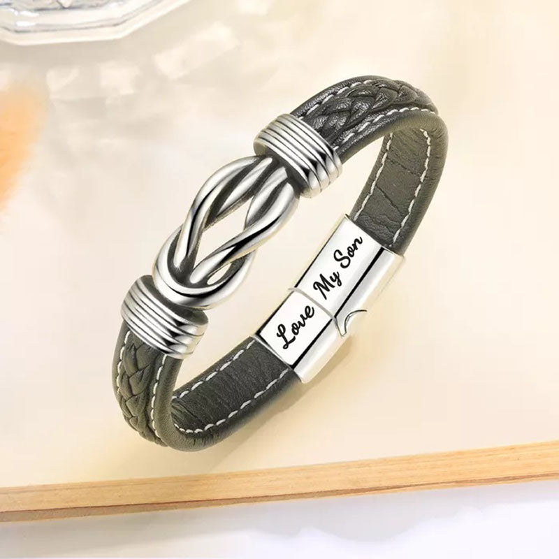 Forever Linked Together Braided Leather Bracelet