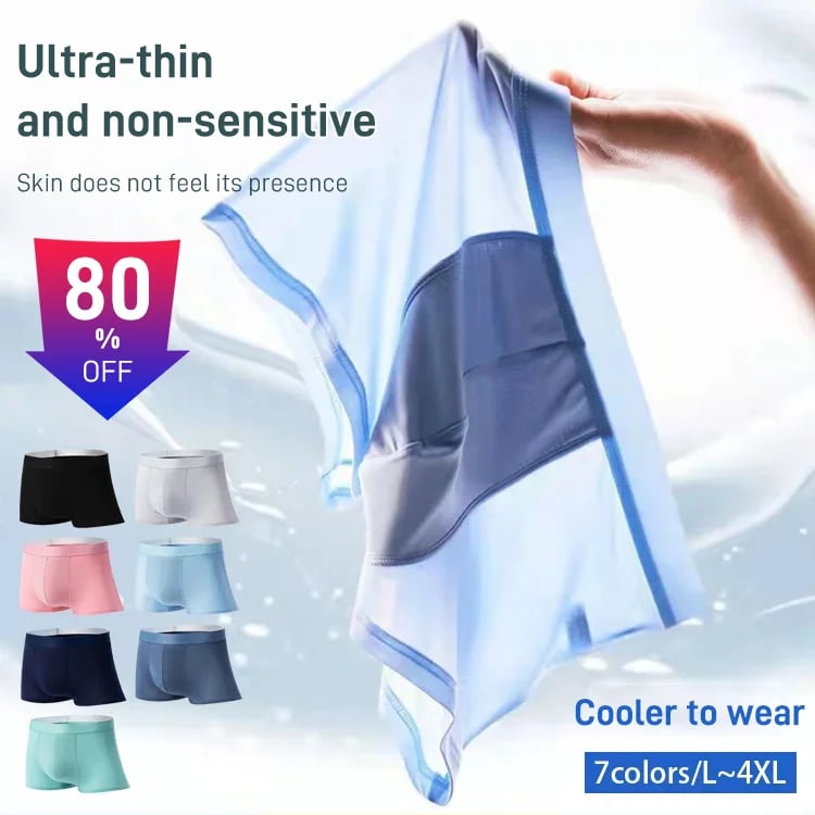 (HOT SALE NOW - 48% OFF) Men's Large Size Ice Silk Breathable Briefs - BUY 3 Get 2 Free