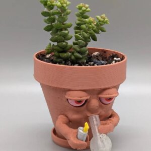 Last Day 70% OFF – Pot Smoking Pot planter for succulents or houseplants ripping a bong