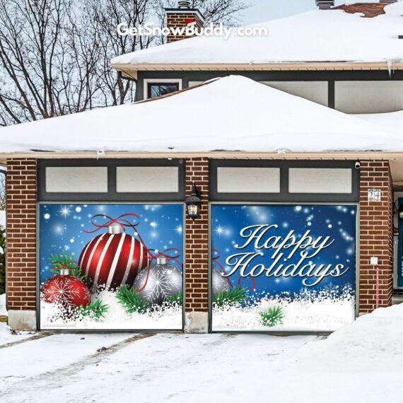 SnowBuddy Garage Door Covers Christmas 2023 - Basple