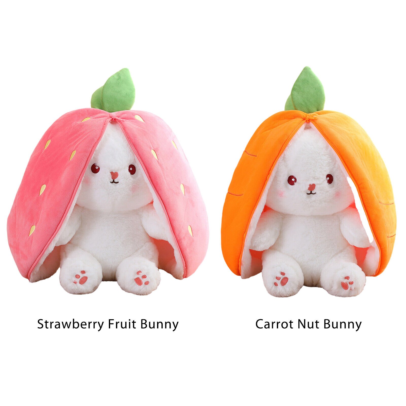 2023 HOT SALE - 49% OFF - Strawberry Bunny Transformed into Little Rabbit Fruit Doll Plush Toy