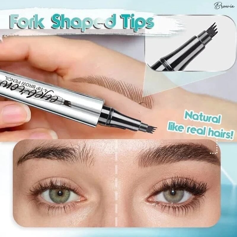 BUY 1 GET 2 FREE TODAY - 3D Waterproof Microblading Eyebrow Pen 4 Fork Tip Tattoo Pencil