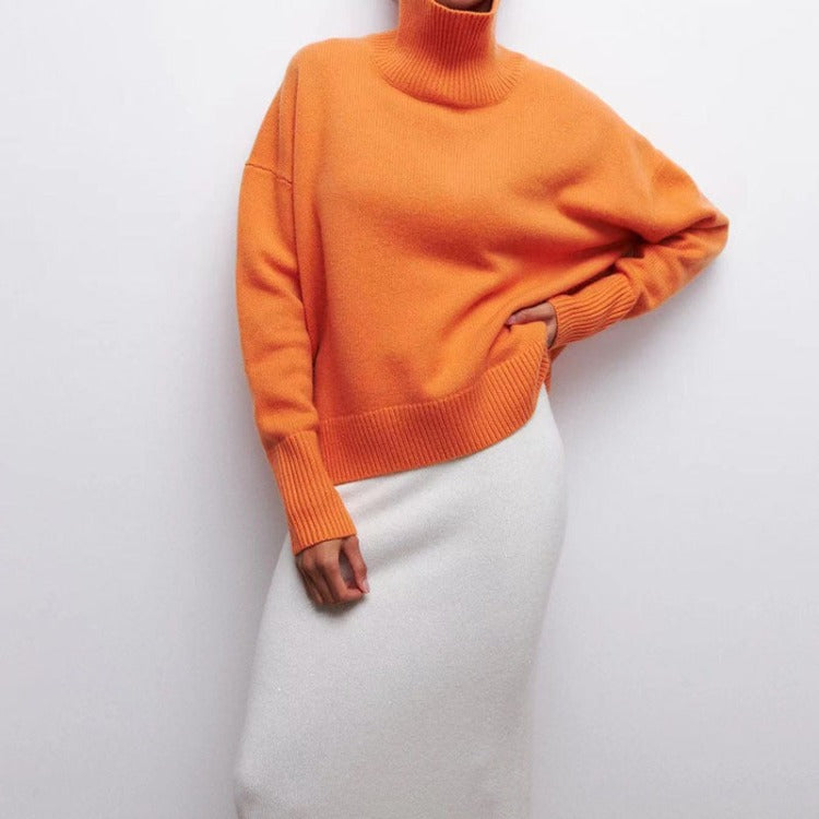 Comfy Turtleneck Knitted Pullover