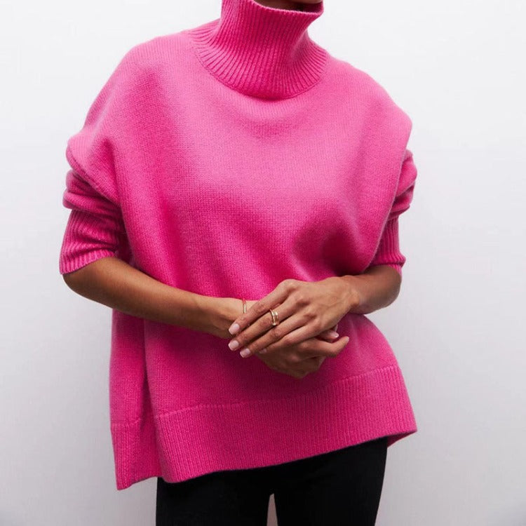 Comfy Turtleneck Knitted Pullover