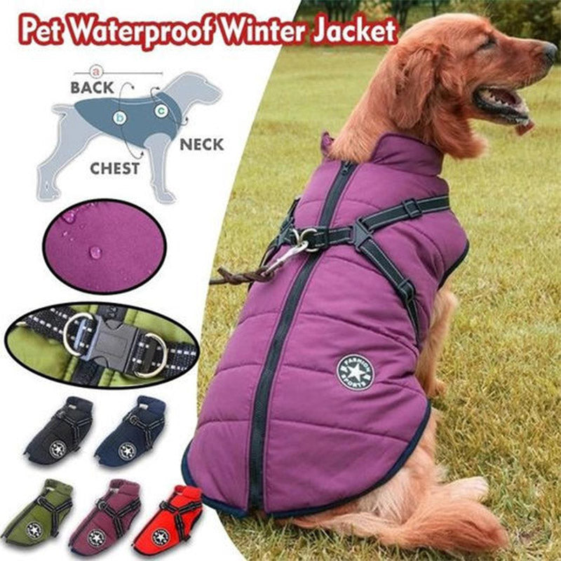 Dogegis Shop - Waterproof Winter Dog Jacket With Built-In Harness