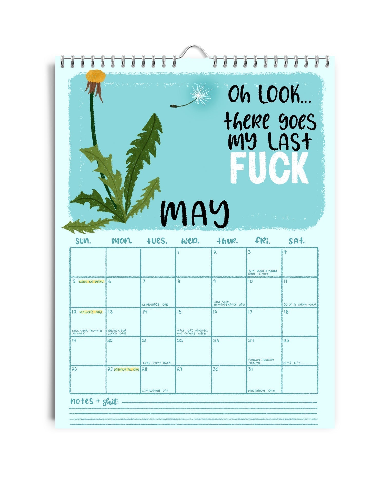 HERE WE FUCKING GO AGAIN 2024 CALENDAR