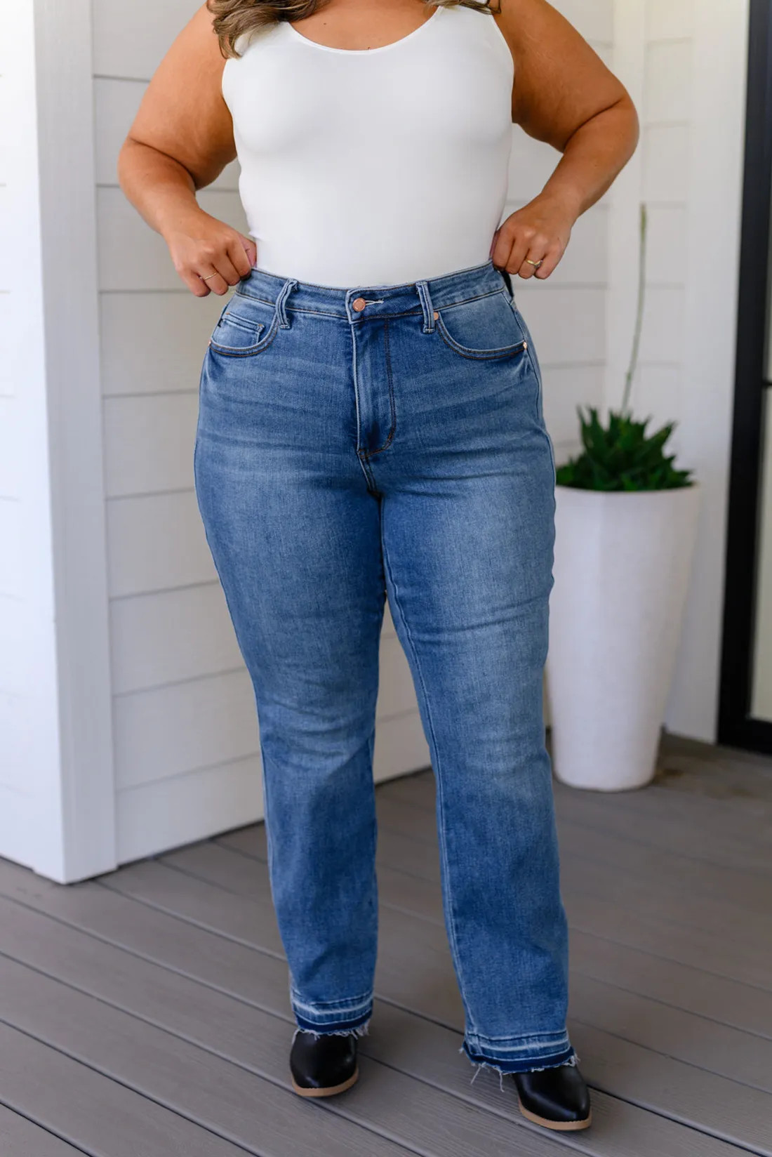 High-Rise Tummy Control Bootcut Jeans