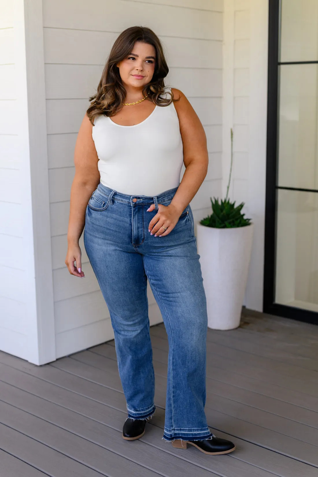 High-Rise Tummy Control Bootcut Jeans