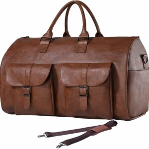 Brown-sleek LAST DAY 40% OFF - THE CONVERTIBLE DUFFLE GARMENT LUGGAGE