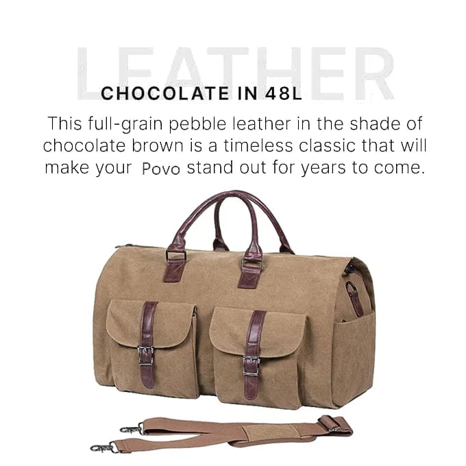 Brown-sleek LAST DAY 40% OFF - THE CONVERTIBLE DUFFLE GARMENT LUGGAGE