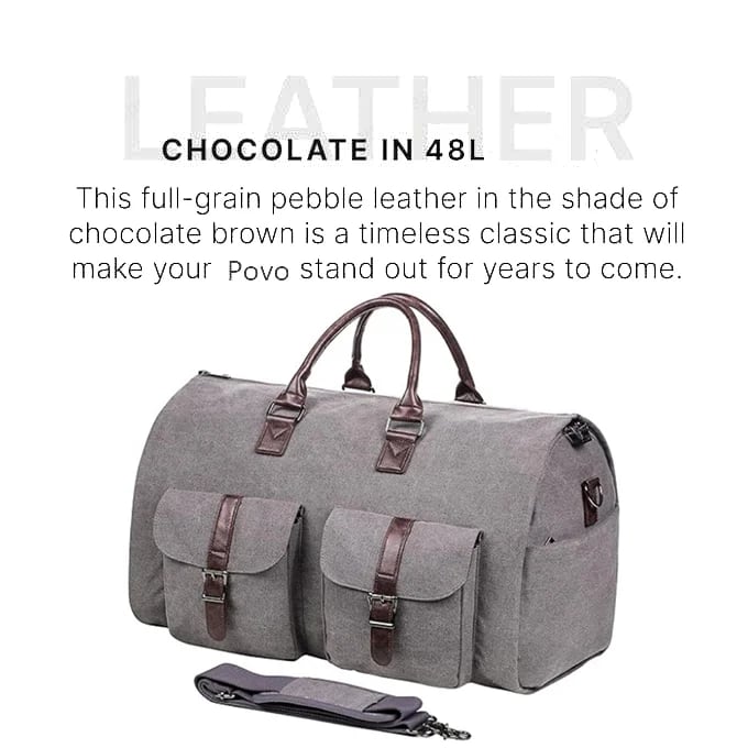 Brown-sleek LAST DAY 40% OFF - THE CONVERTIBLE DUFFLE GARMENT LUGGAGE