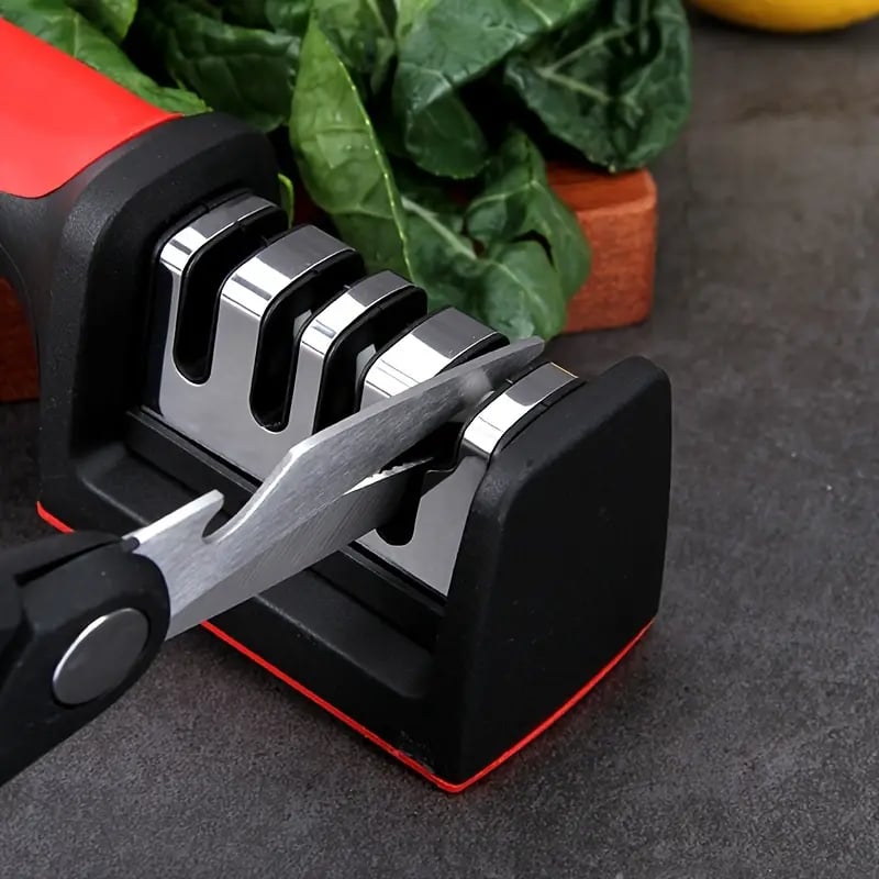 Professional 4-Stage Knife Sharpener: Sharpen Your Knives with ABS, Tungsten steel & Ceramic Stones!