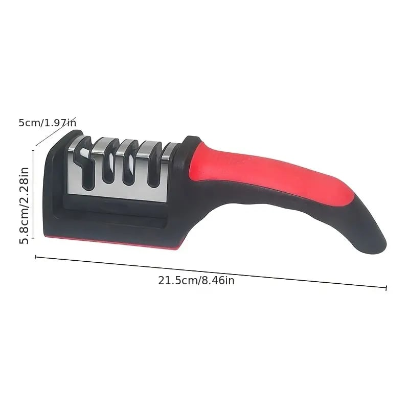 Professional 4-Stage Knife Sharpener: Sharpen Your Knives with ABS, Tungsten steel & Ceramic Stones!