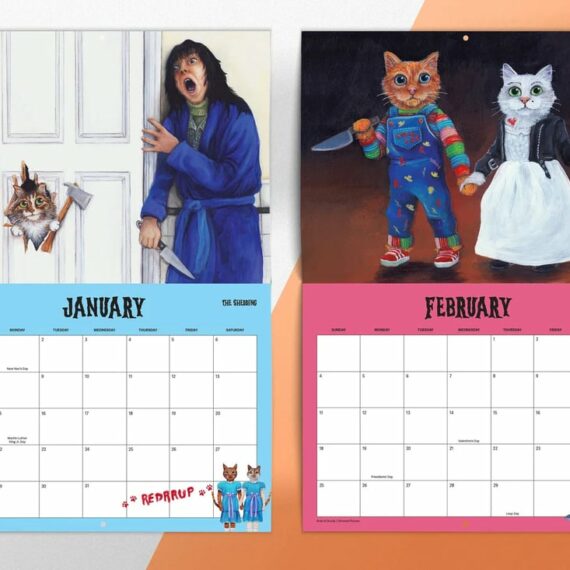 Scaredy Cats 2024 Monthly Calendar Basple