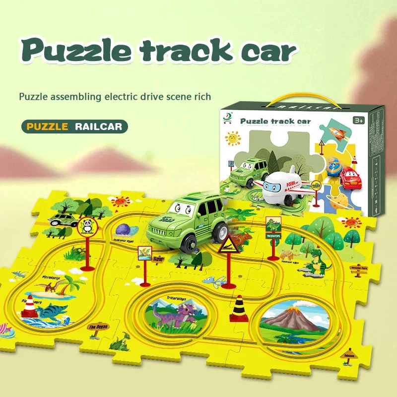 Black Friday Sale 50% Off - Children's Educational Puzzle Track Car Play Set