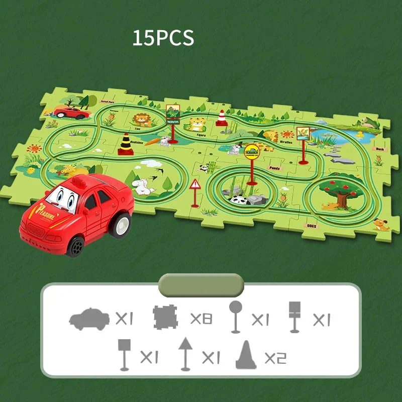 Black Friday Sale 50% Off - Children's Educational Puzzle Track Car Play Set