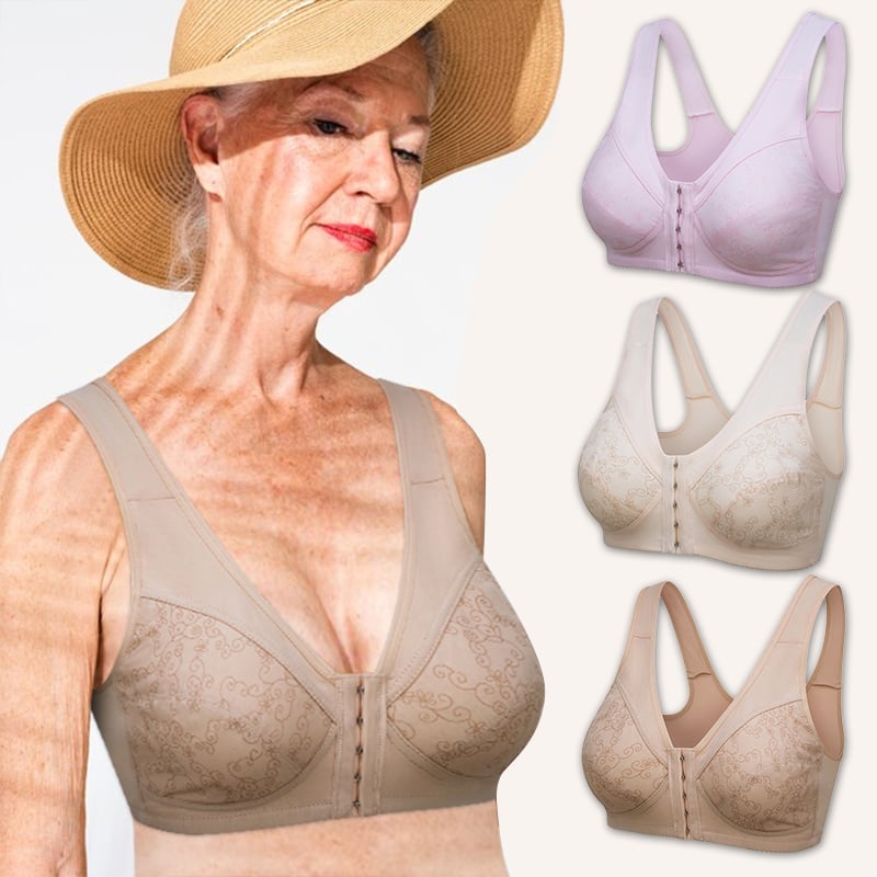 Design for Senior Front Closure Cotton Bra