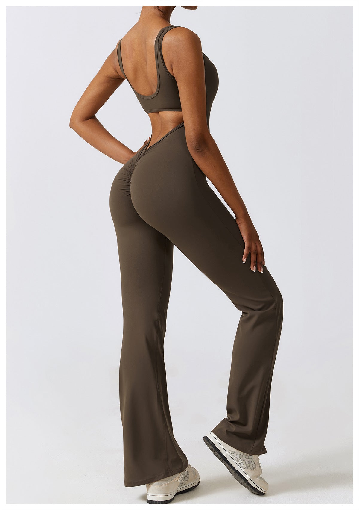 FLARE SCRUNCH JUMPSUIT