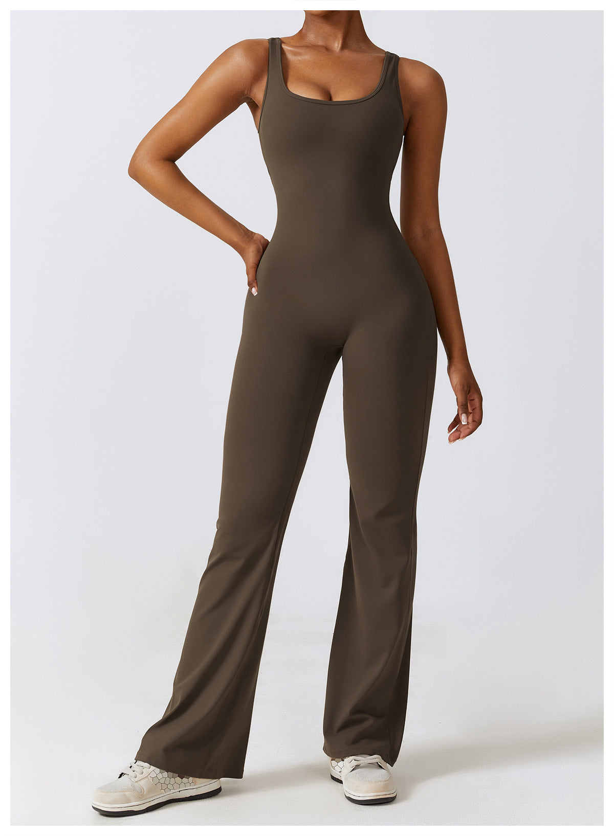 FLARE SCRUNCH JUMPSUIT