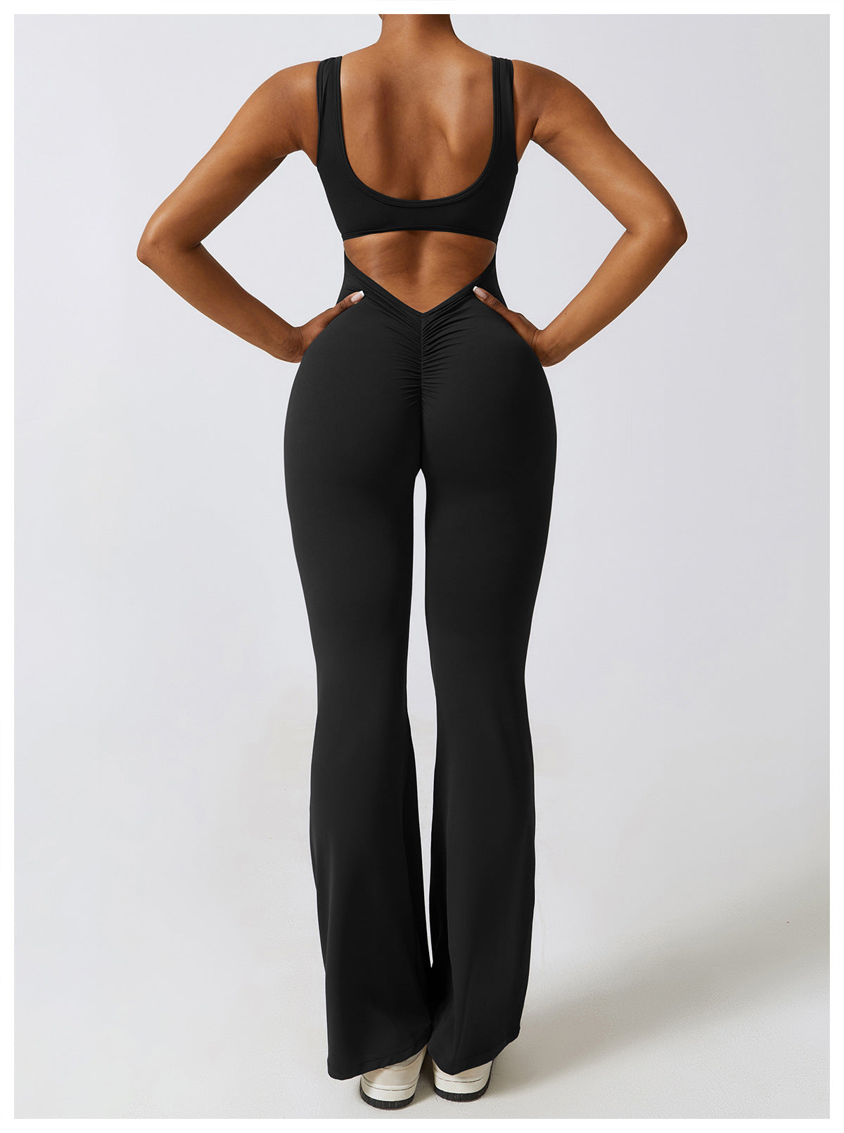 FLARE SCRUNCH JUMPSUIT