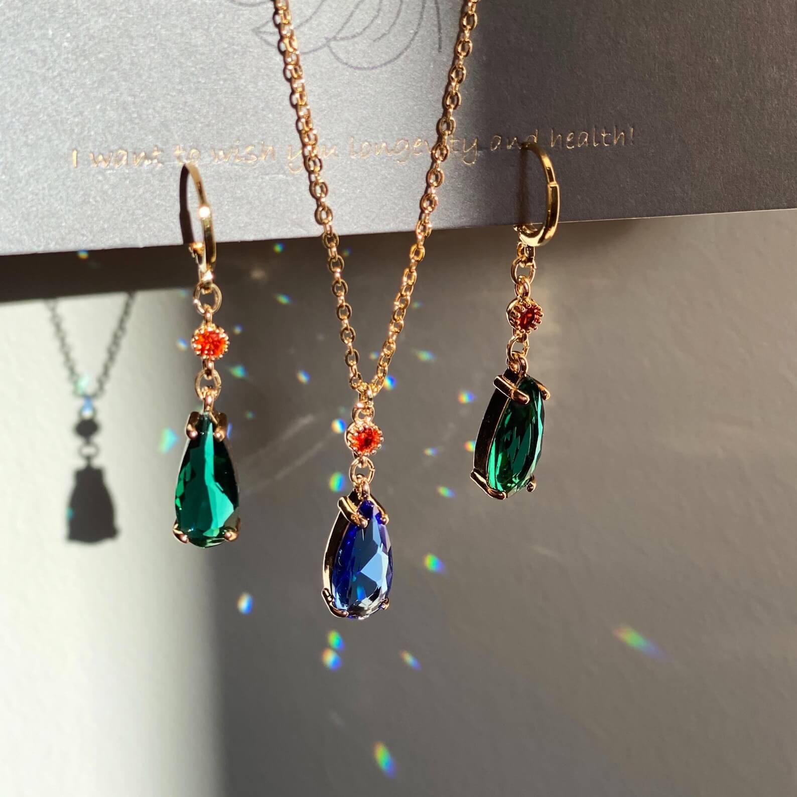 Howl's Moving Castle Necklace & Earrings